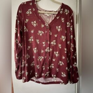 Floral Button-Up Blouse